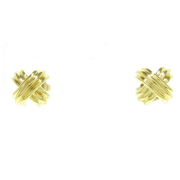 TIFFANY&Co. Signature 18K Yellow Gold Earrings 876-072325 - Picture 2 of 8